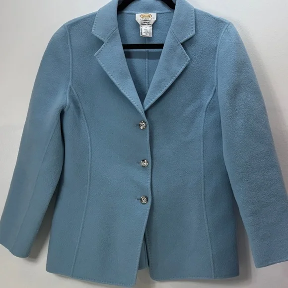Talbots Light Blue Women's Blazer - Picture 2 of 7